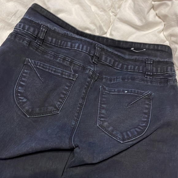 Black girls jeans zip with 3 buttons straight leg - Picture 4 of 5